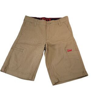 Levi's Youth Boy's Cargo Shorts Adjustable Waistband Flex Stretch Khaki Size 8